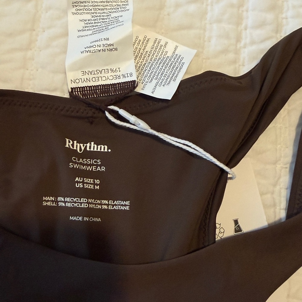 Rhythm Dark Brown Two-Piece Bikini Set - M - Picture 5 of 12